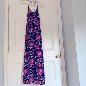 Grayson Threads navy floral maxi dress